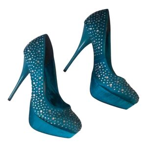 New De Blossom Collection SilverStone Size 6 Heel 5" Platform 1" Stiletto